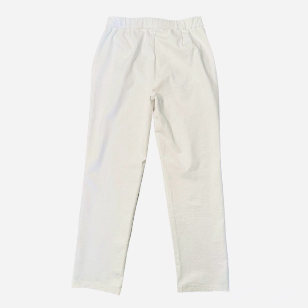 Eileen Fisher NWT Cotton Blend Ponte Slim Pant High Waisted Ankle White Size S/P